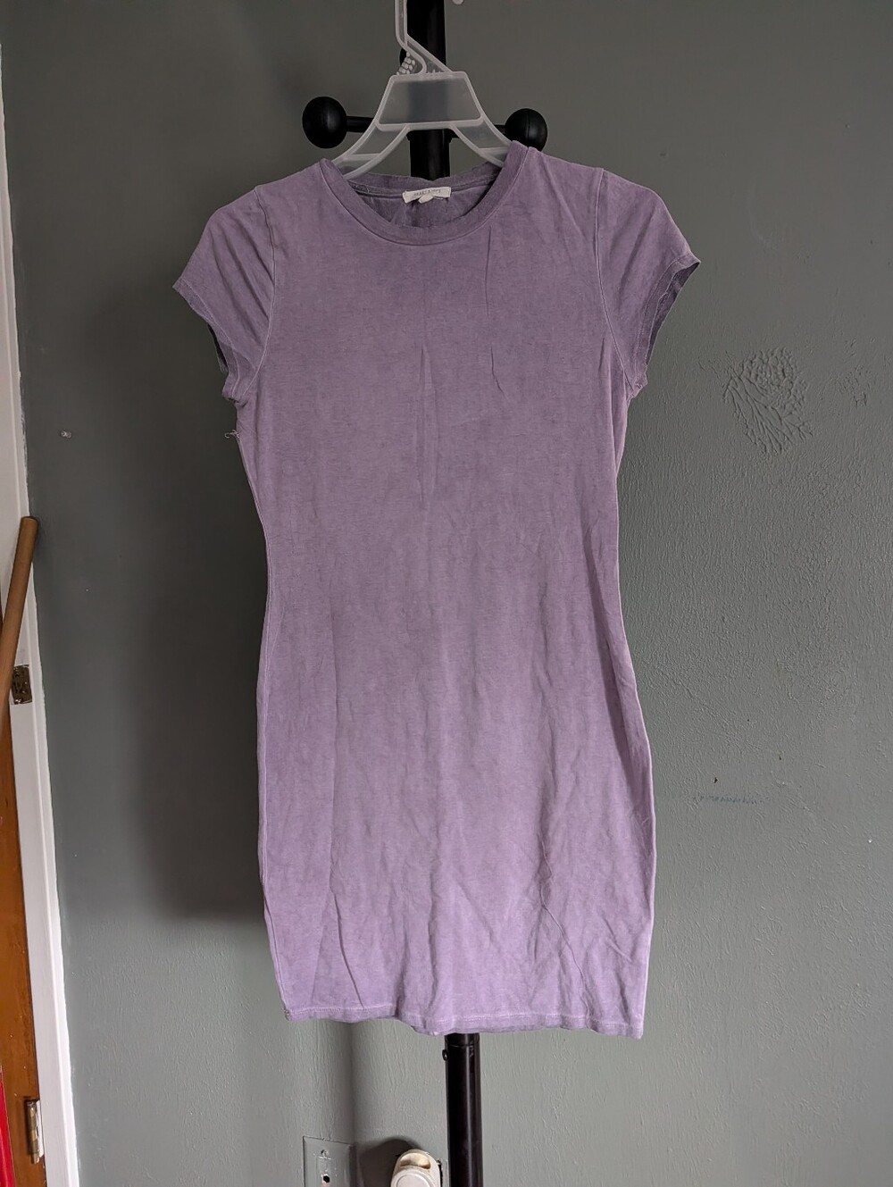 Heart Hips Lavender Short Sleeve Shirt Dress